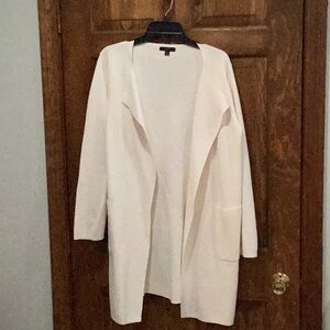 Elegant Cream Open-Front Sweater